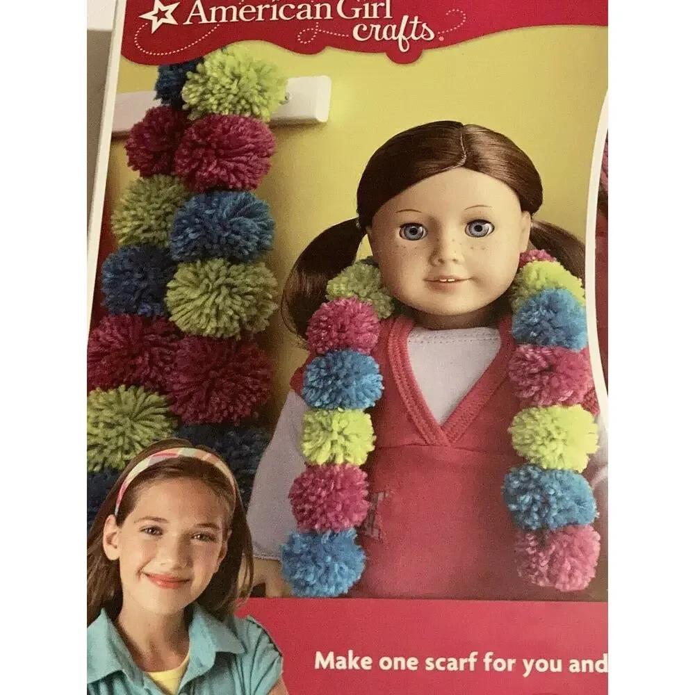 American Girl Doll Crafts Pom Pom Scarves NEW Makes‎ 2 ~ Scarf Making Kit